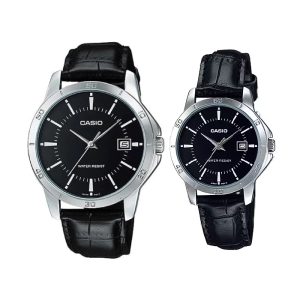 Casio MTP/LTP-V004L-1A Black Leather ...